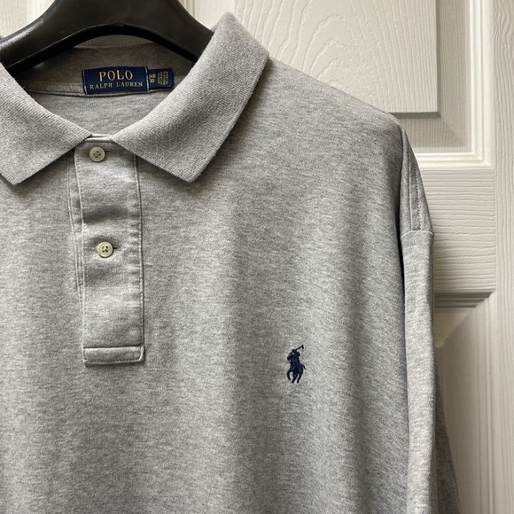 Polo Ralph Lauren Other - Polo Ralph Lauren Men's‎ 3XL Gray Polo Navy Embroidered Pony Preppy Classic